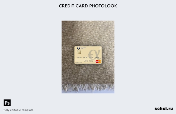 цифровая загрузка Люксембург Advanzia Bank шаблон Mastercard Photolook спереди